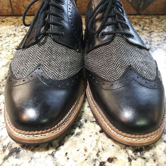 Bar III 'Monte' Mixed Media Wing-Tip Oxfords - Picture 4 of 12